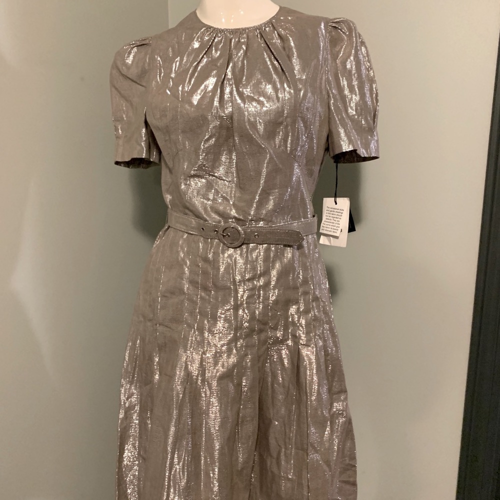 Gold Metallic Ana Sui Dress